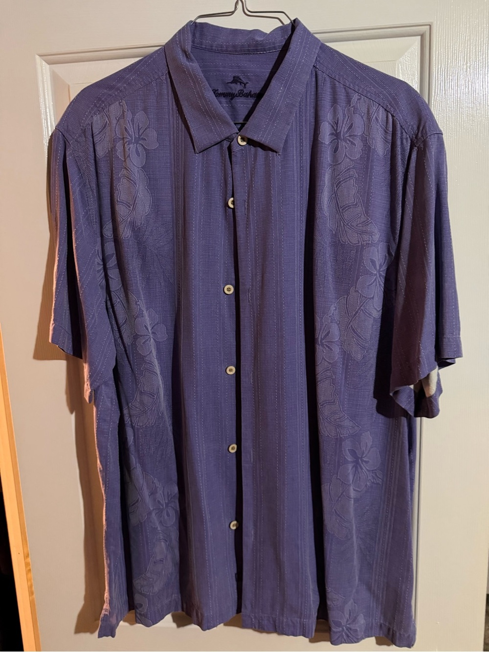 Tommy Bahama Deep Purple Floral Camp Shirt